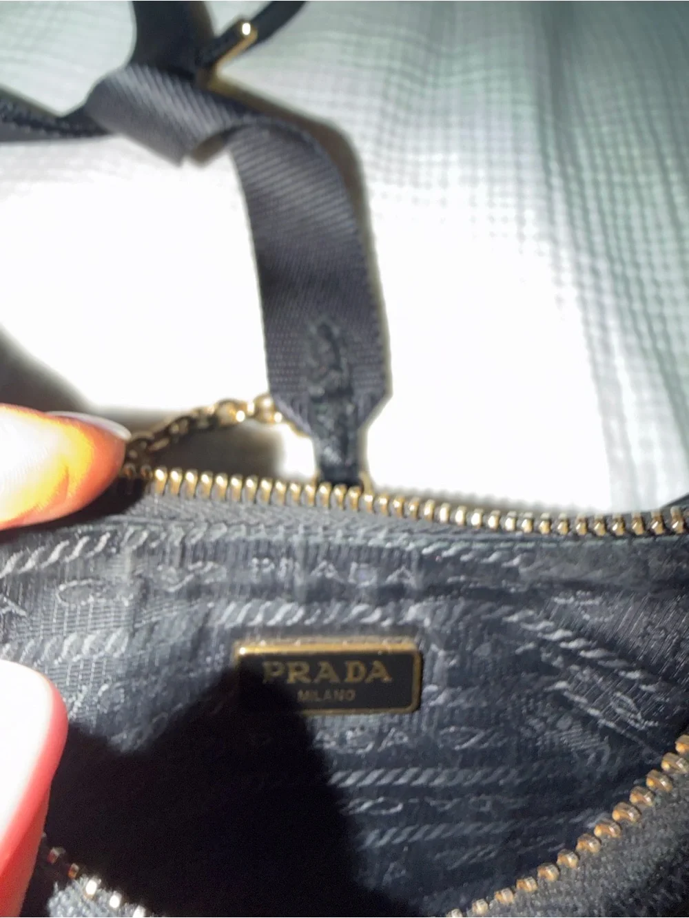 PRADA Black Saffiano Re-Edition Bag Leather
